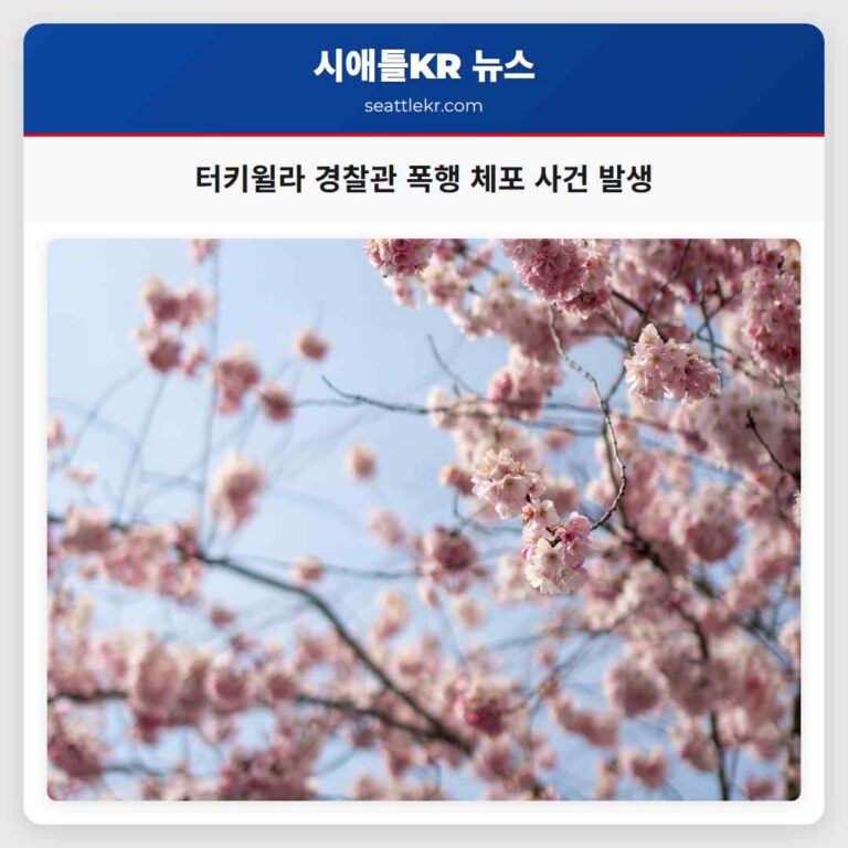 터키윌라에서 체포 중 경찰관 폭행 사건 발생… 지역 사회 충격