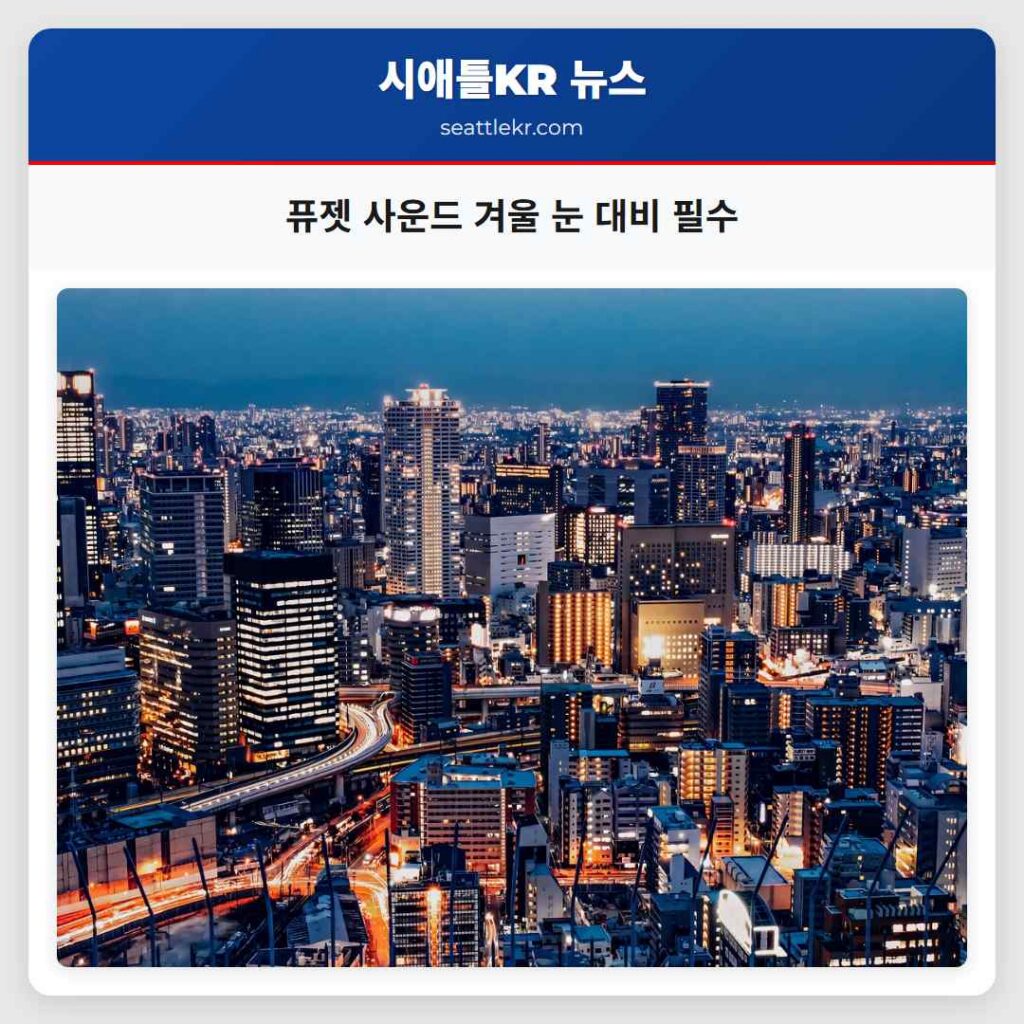 퓨젯 사운드 겨울 눈 대비 필수