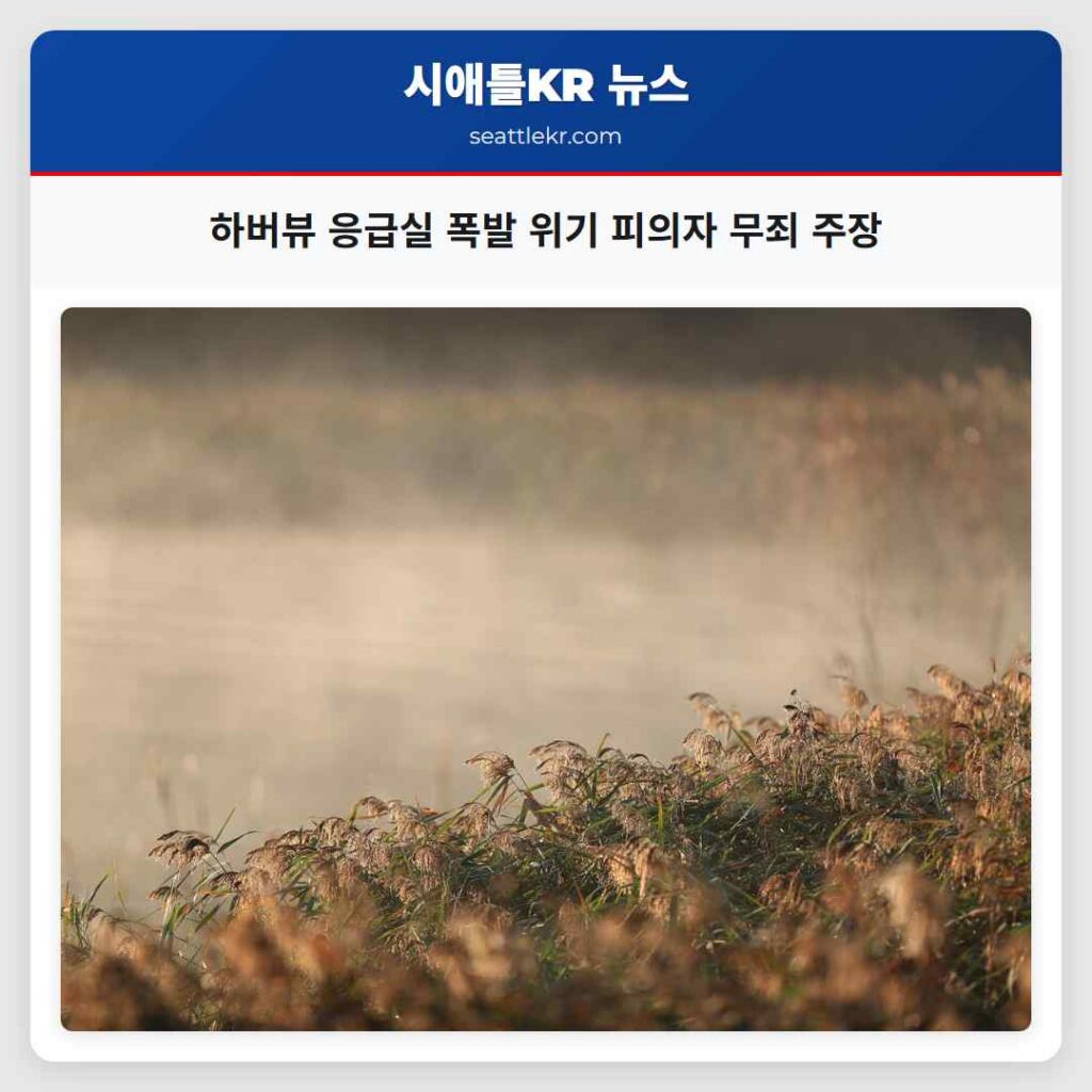 하버뷰 응급실 폭발 위기 피의자 무죄 주장