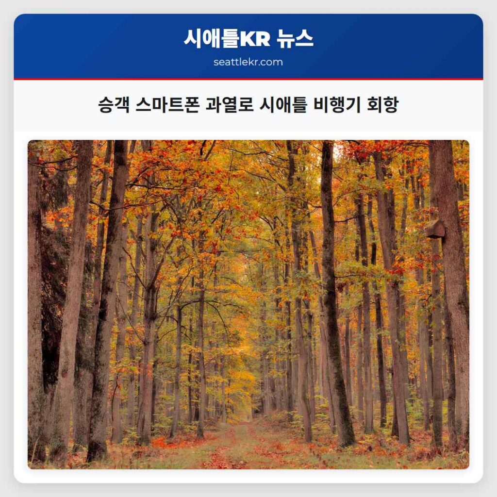 승객 스마트폰 과열로 시애틀 비행기 회항