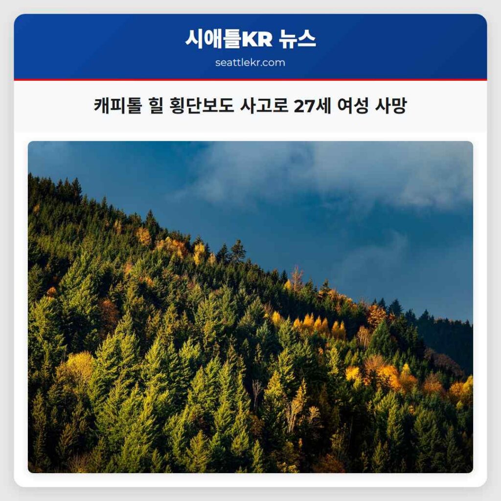 캐피톨 힐 횡단보도 사고로 27세 여성 사망
