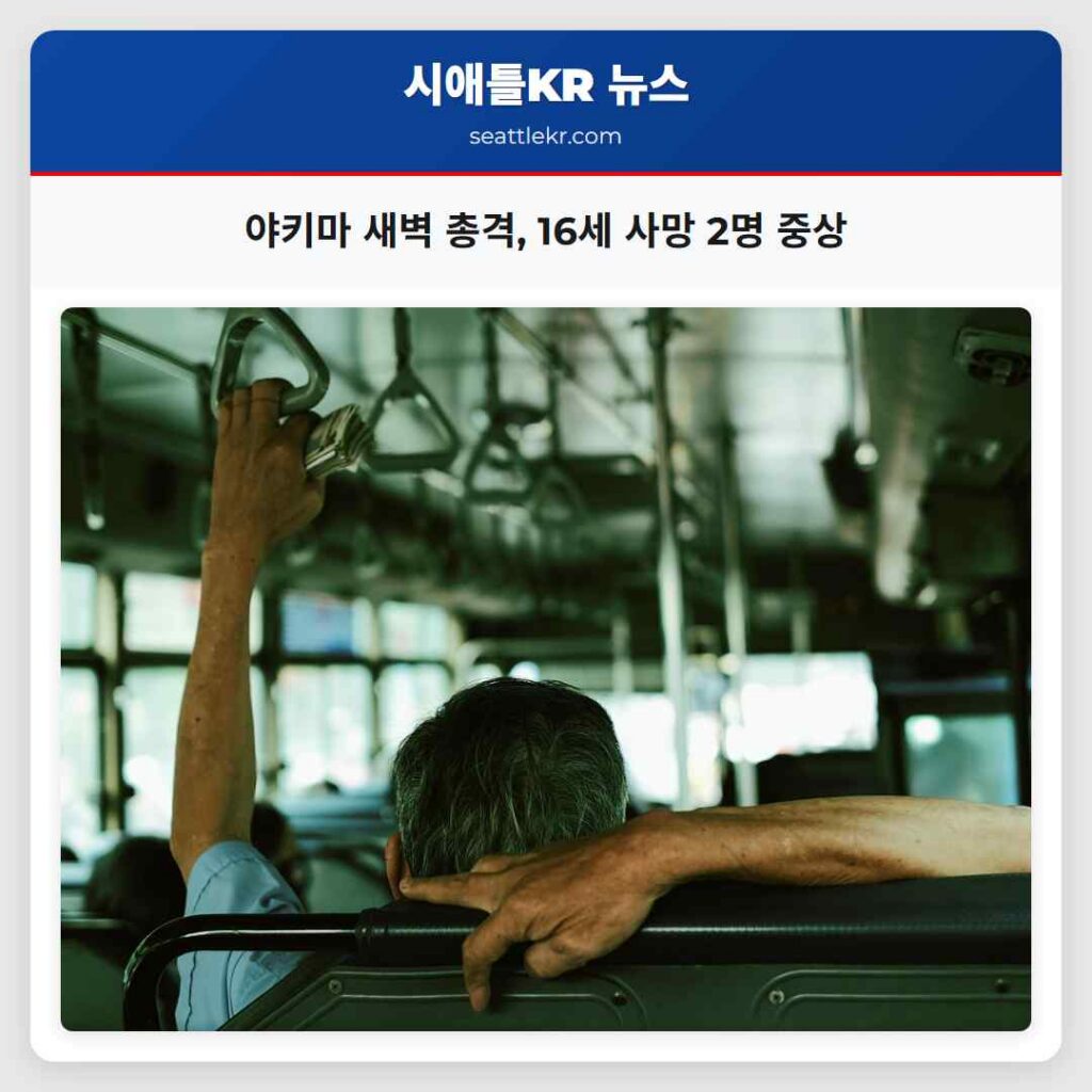 야키마 새벽 총격, 16세 사망 2명 중상
