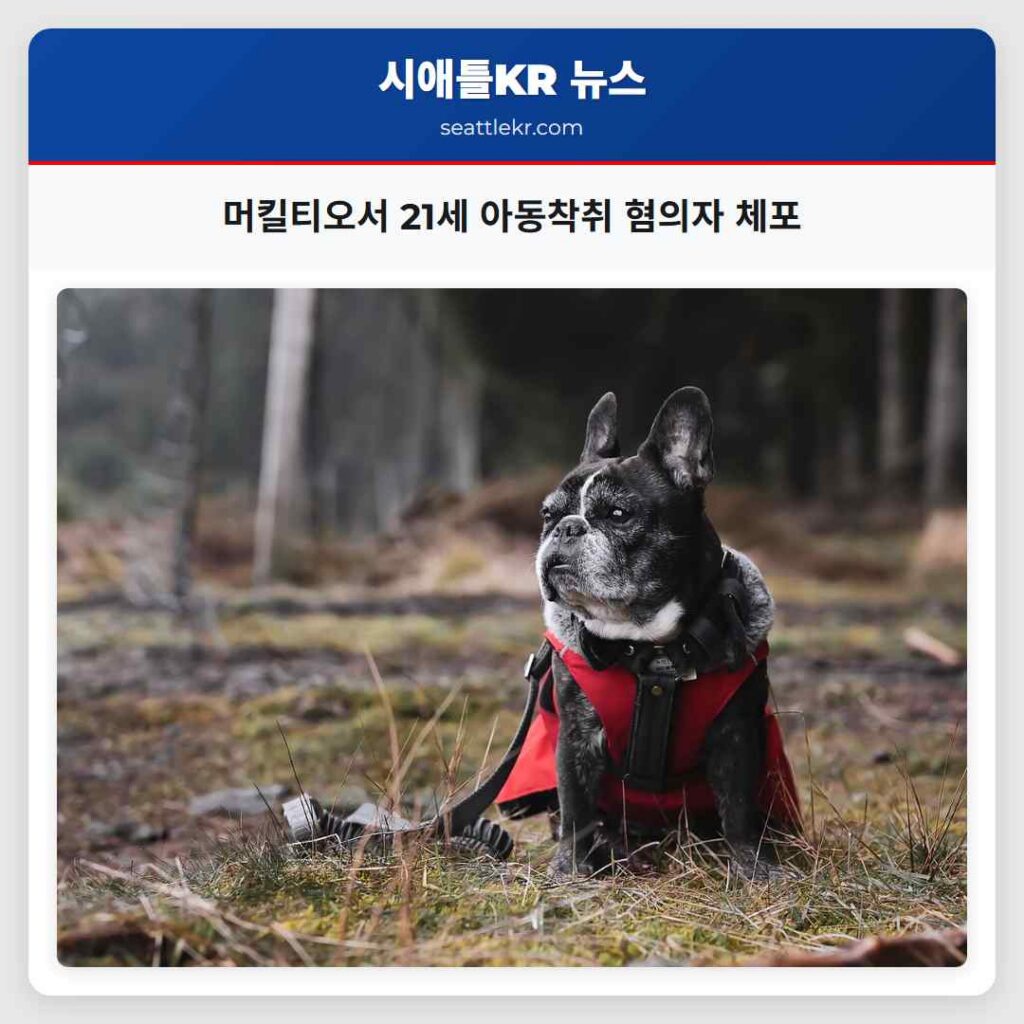 머킬티오서 21세 아동착취 혐의자 체포