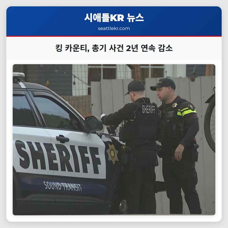 킹 카운티 2년 연속 총기 사건 감소