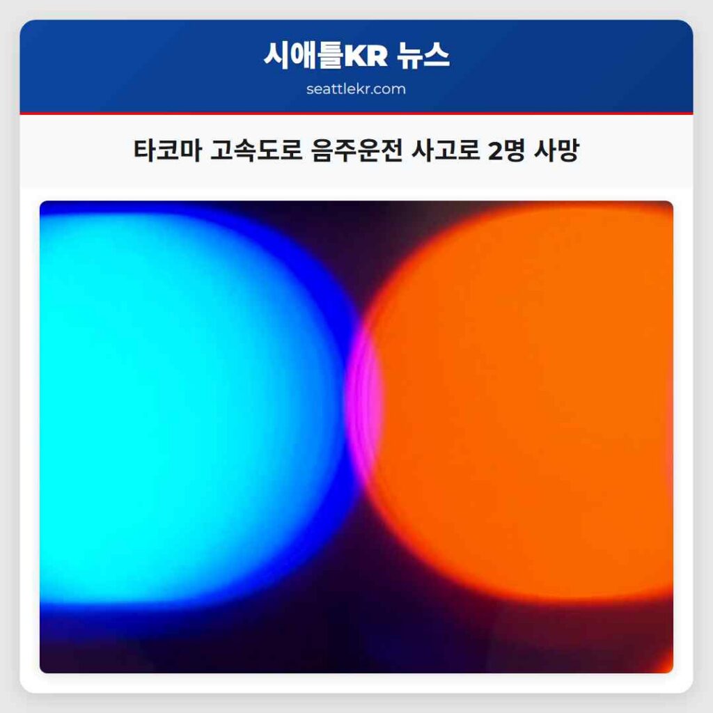 타코마 고속도로 음주운전 사고로 2명 사망