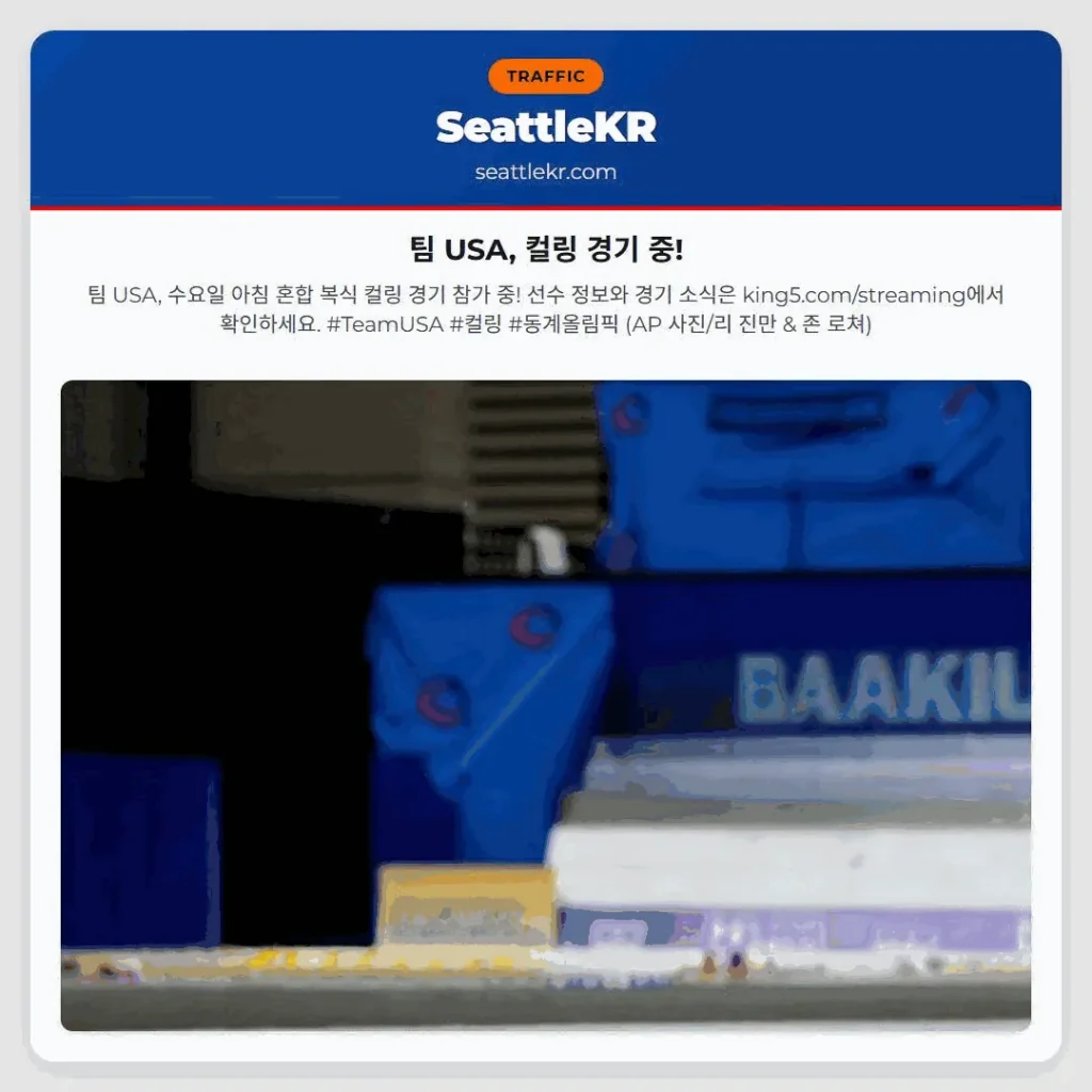 팀 USA, 컬링 경기 중!