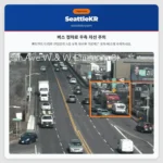 버스 정차로 우측 차선 주의