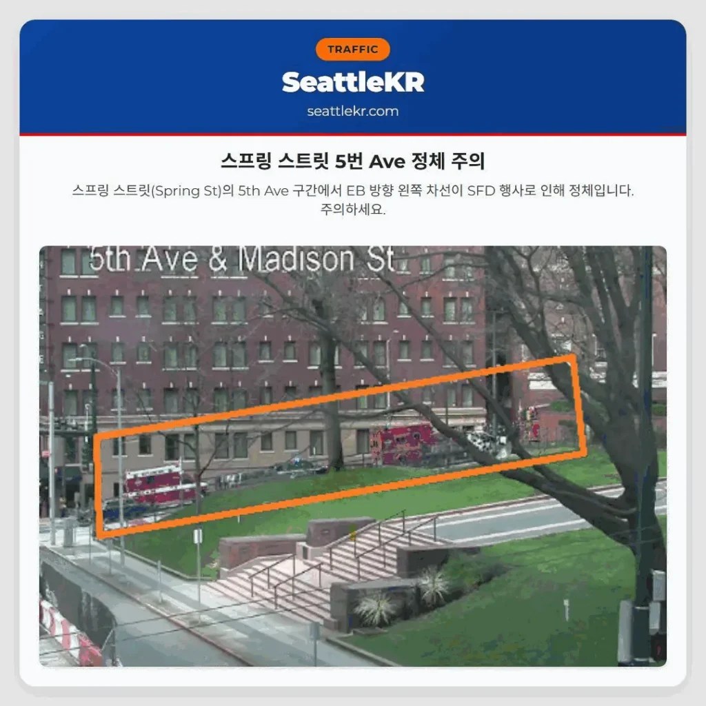 스프링 스트릿 5번 Ave 정체 주의