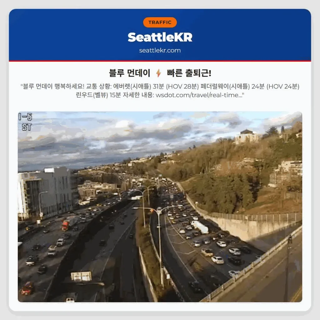 블루 먼데이 ⚡ 빠른 출퇴근!