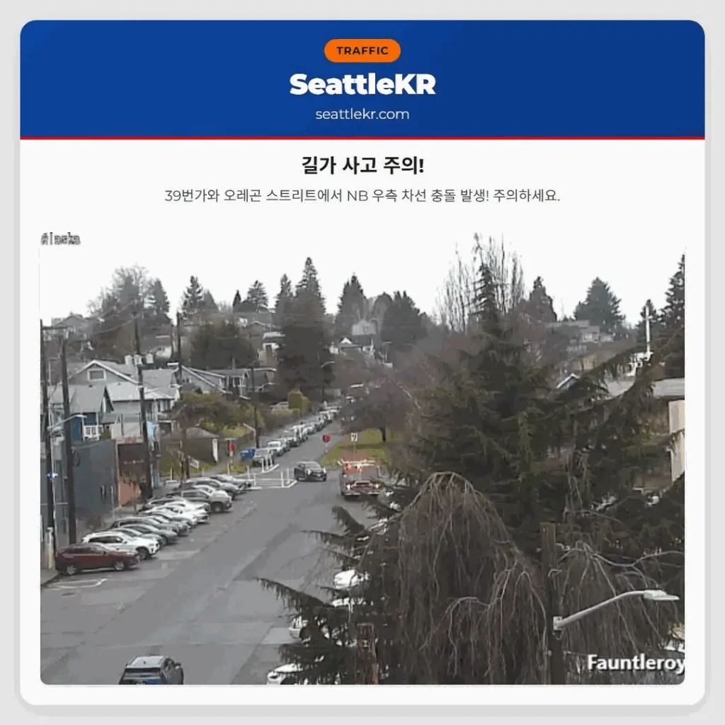 길가 사고 주의!