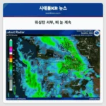 워싱턴 서부, 비 눈 계속