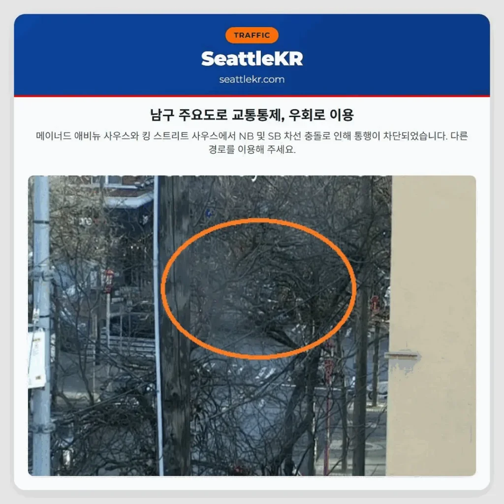 남구 주요도로 교통통제, 우회로 이용