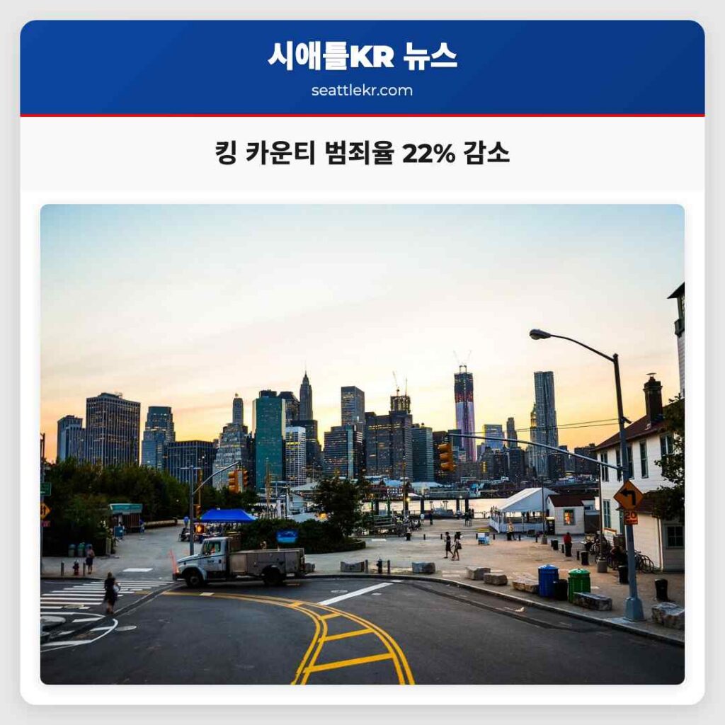 킹 카운티 범죄율 22% 감소