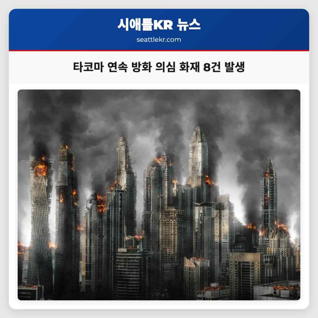 타코마 연속 방화 의심 화재 8건 발생…지역 주민 불안감 고조