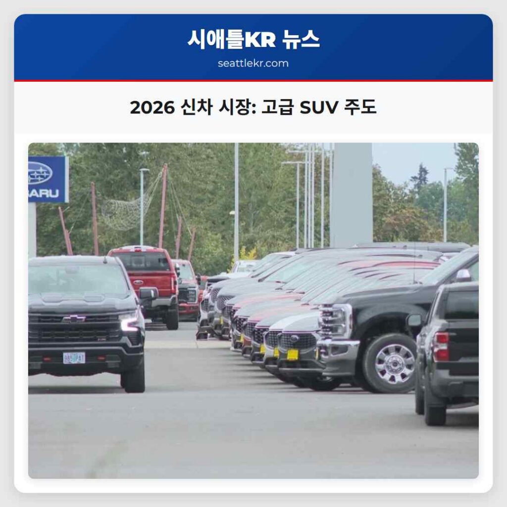 2026 신차 시장: 고급 SUV 주도