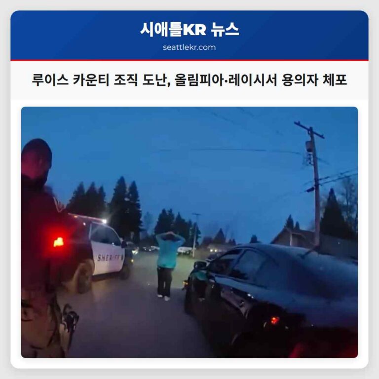 루이스 카운티 소매 도난 사건 올림피아와 레이시에서 조직 범죄 용의자 체포