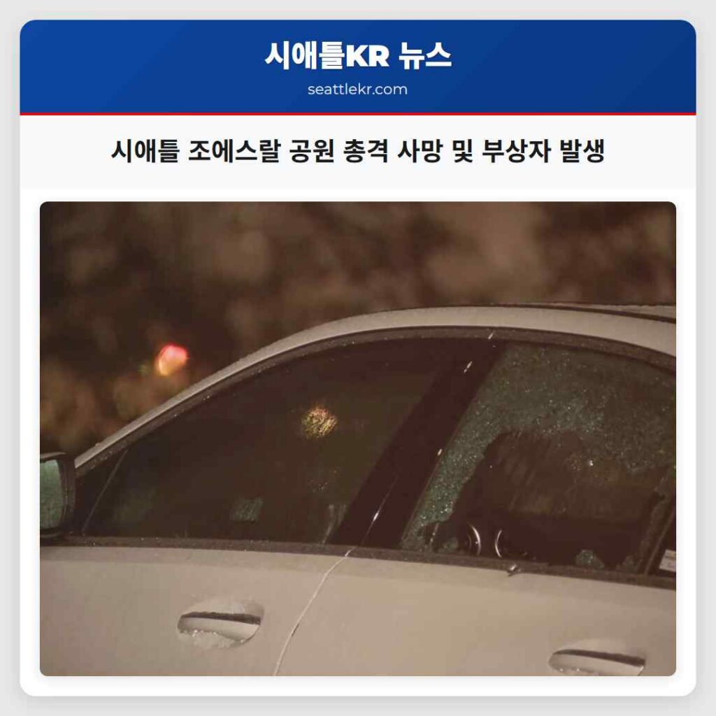시애틀 조에스랄 공원 총격 사망 및 부상자 발생
