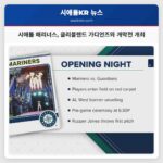 2026 시즌 개장 시애틀 매리너스의 열정적인 홈 개막전 클리블랜드 가디언즈와의 대결