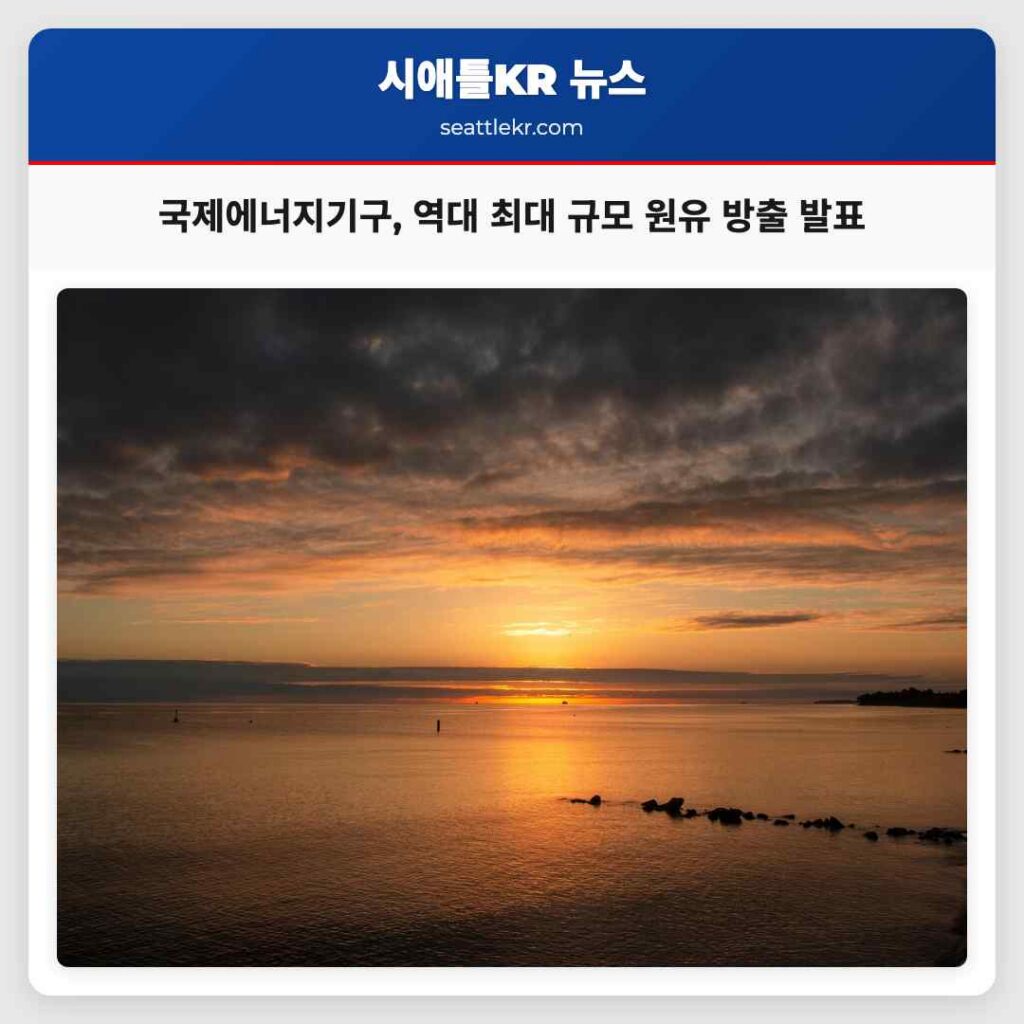 국제에너지기구, 역대 최대 규모 원유 방출 발표