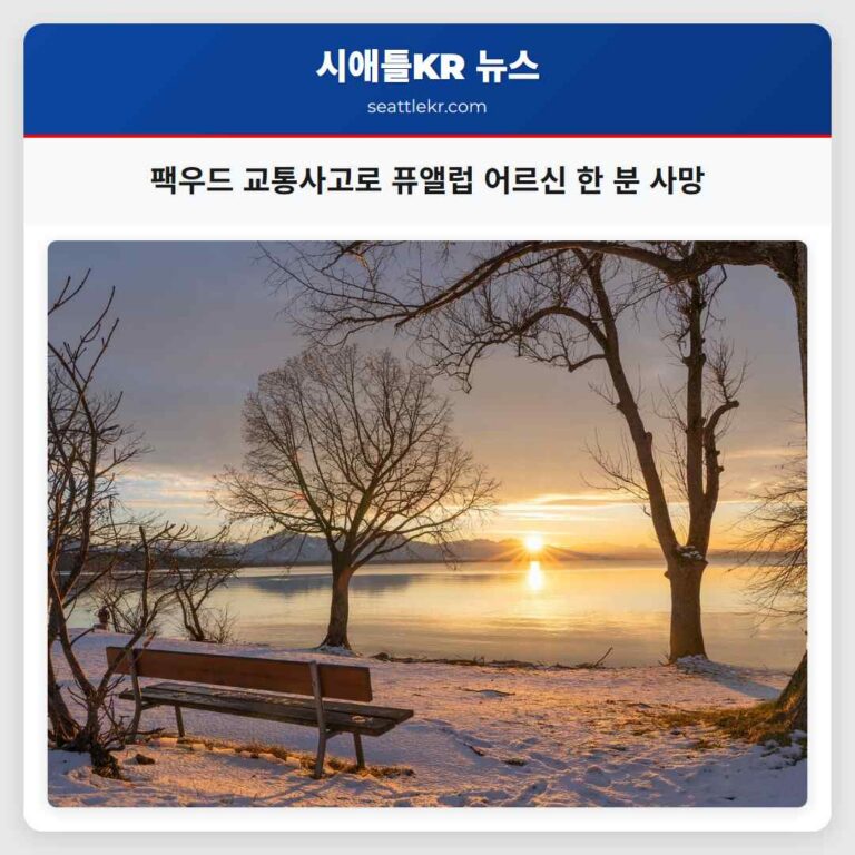 팩우드 교통사고로 퓨앨럽 출신 66세 어르신 앨런 사르겐트님께서 돌아가셨습니다