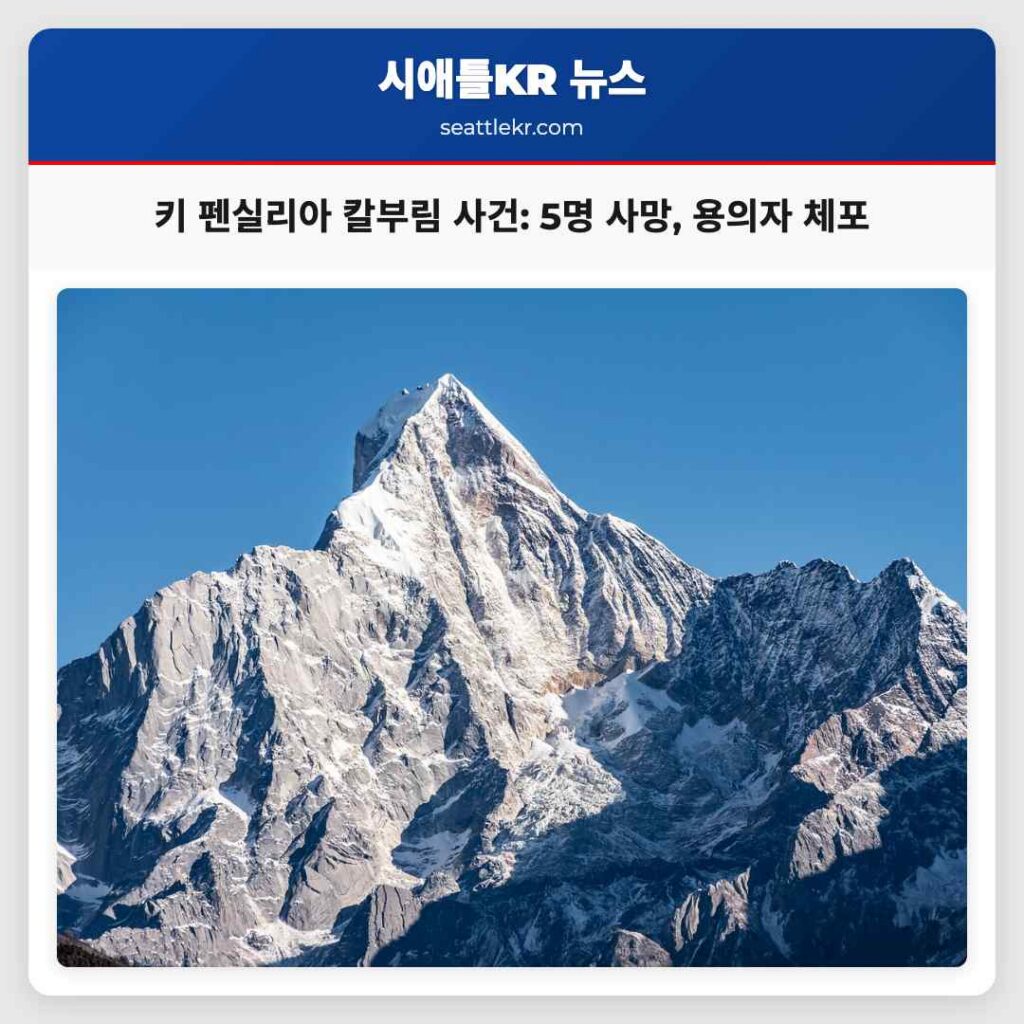 키 펜실리아 칼부림 사건: 5명 사망, 용의자 체포