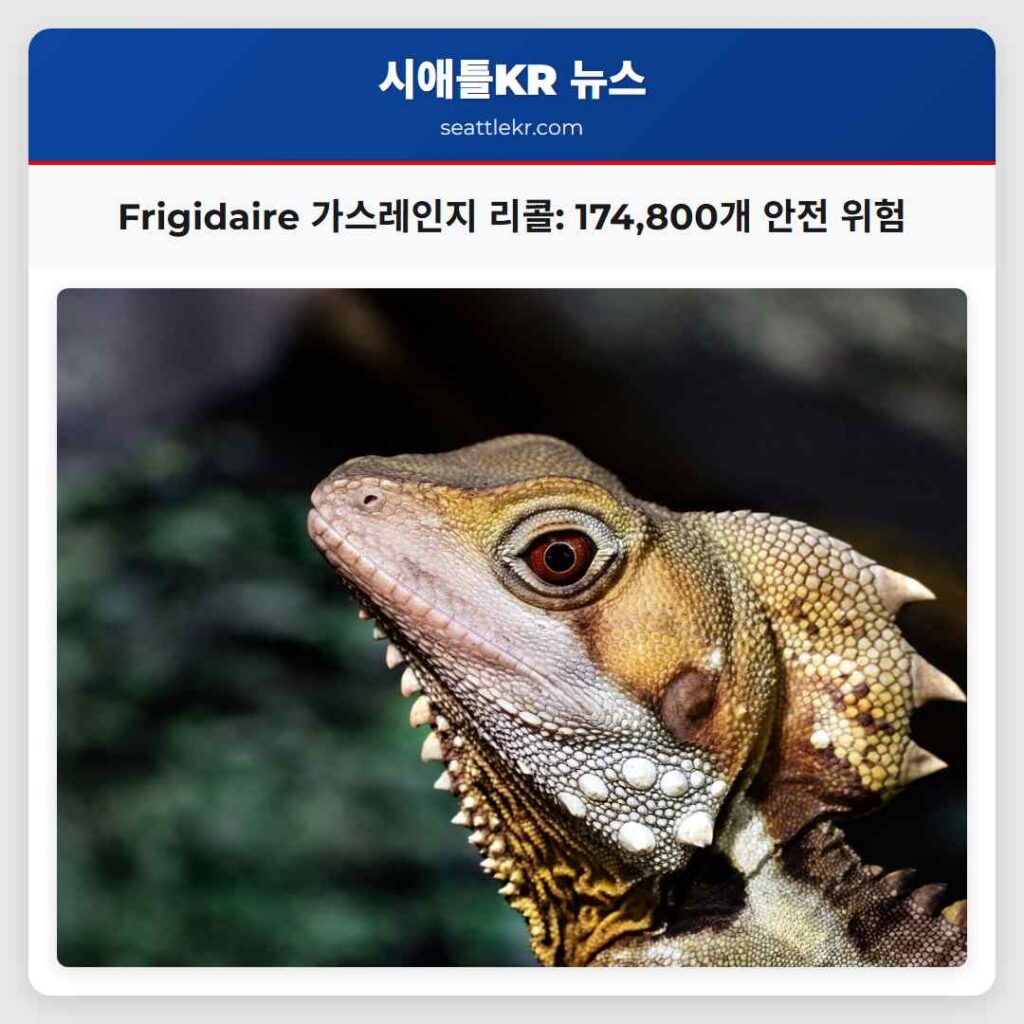 Frigidaire 가스레인지 리콜: 174,800개 안전 위험