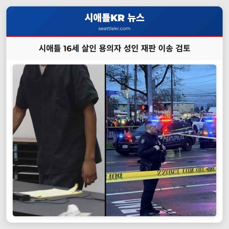 시애틀 킹 카운티 16세 살인 용의자 성인 재판 이송 검토 중
