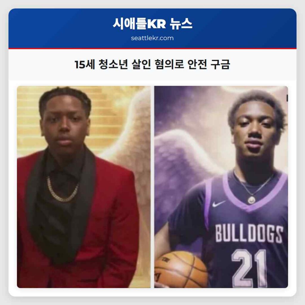 15세 청소년 살인 혐의로 안전 구금