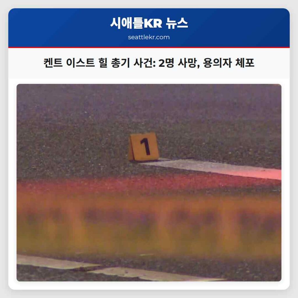 켄트 이스트 힐 총기 사건: 2명 사망, 용의자 체포