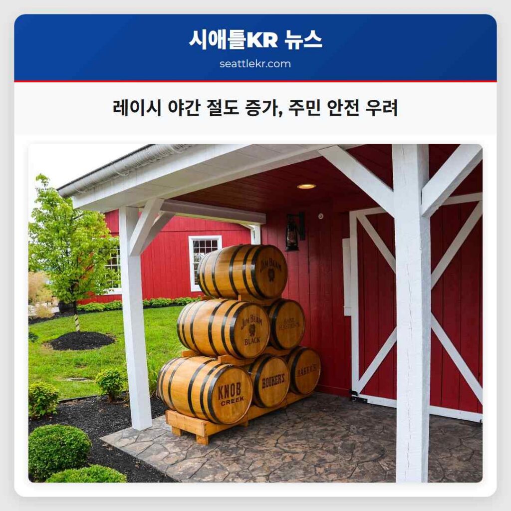 레이시 야간 절도 증가, 주민 안전 우려