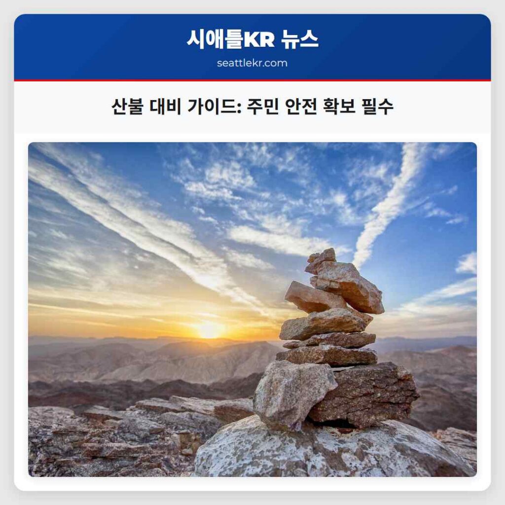 산불 대비 가이드: 주민 안전 확보 필수