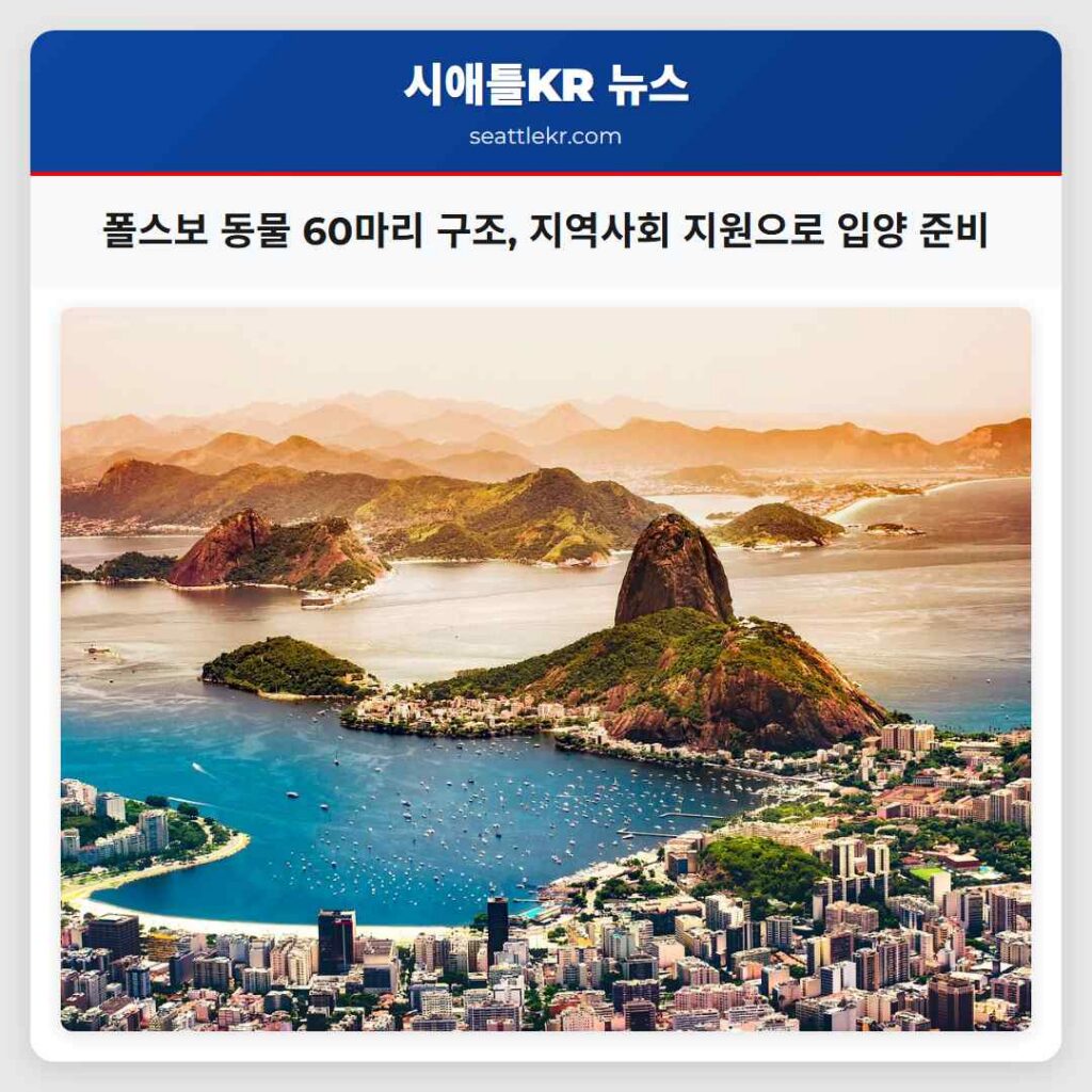 폴스보 동물 60마리 구조, 지역사회 지원으로 입양 준비