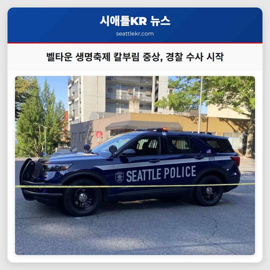 벨타운 생명축제 칼부림 중상, 경찰 수사 시작