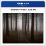 시애틀 날씨 초기 추위에서 맑고 포근한 변화로