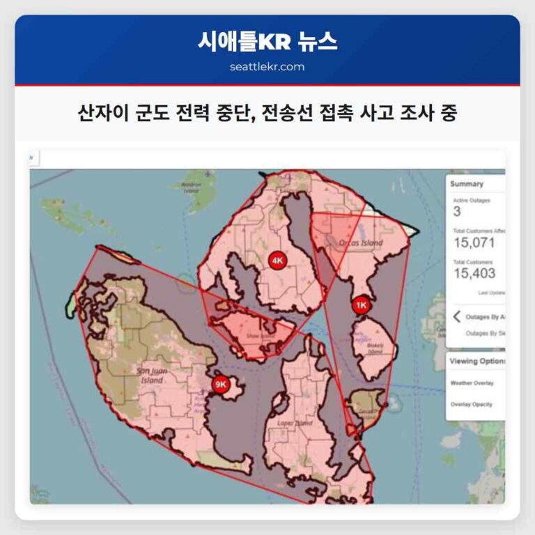 산자이 군도 전력 중단 전송선 접촉 사고 조사 중