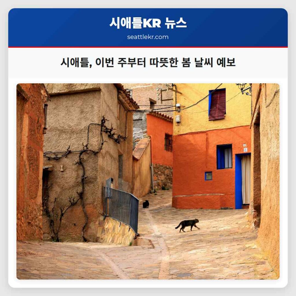 시애틀, 이번 주부터 따뜻한 봄 날씨 예보