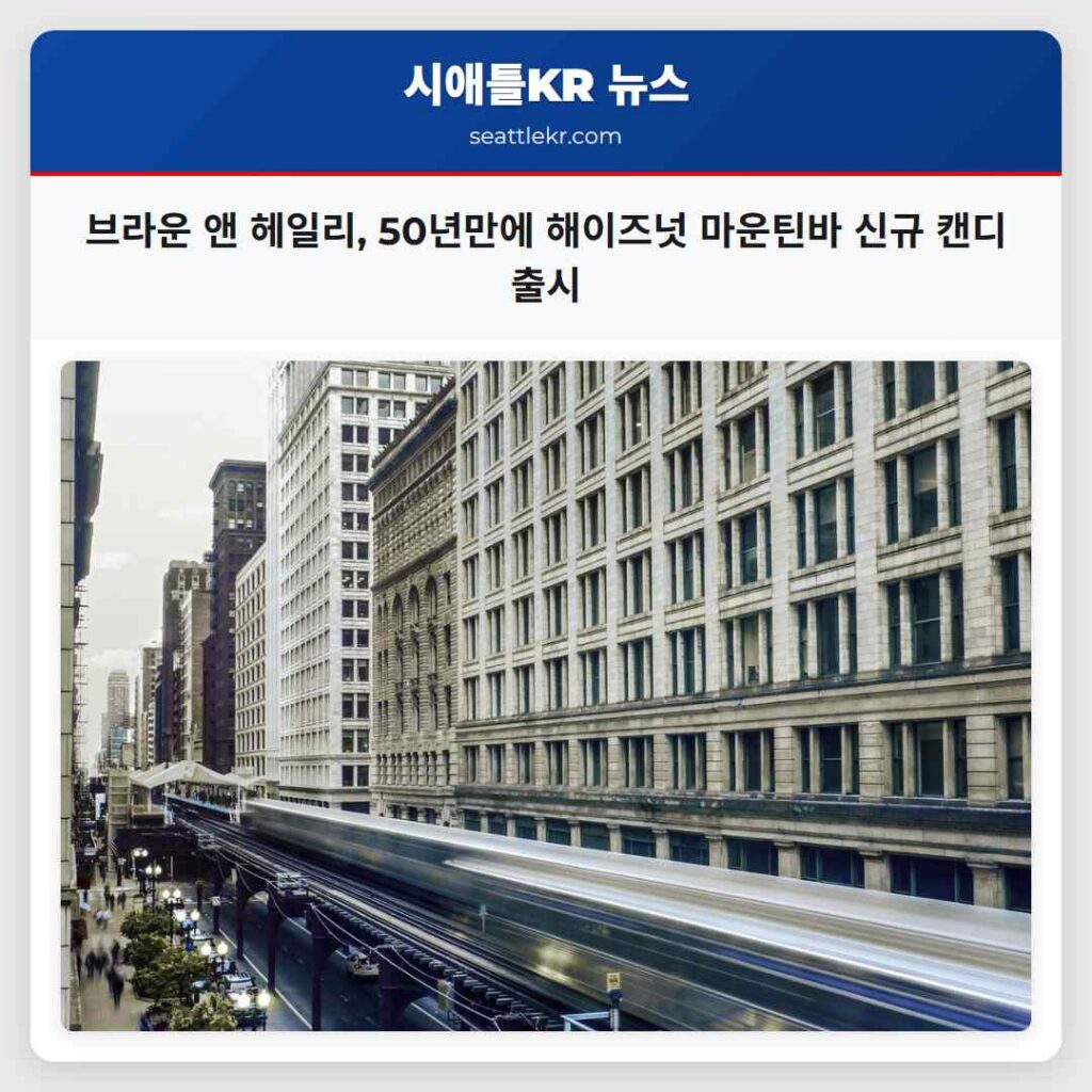 브라운 앤 헤일리, 50년만에 해이즈넛 마운틴바 신규 캔디 출시