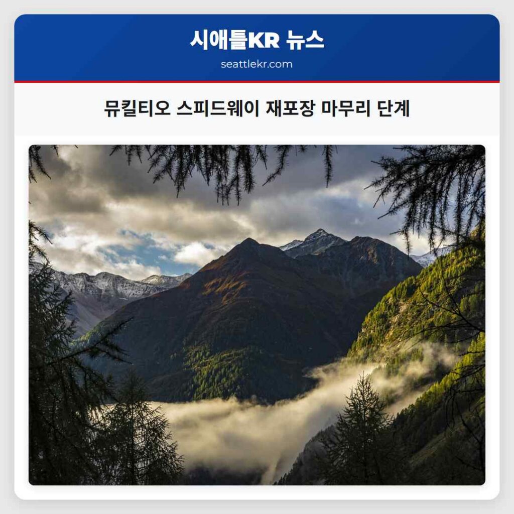 뮤킬티오 스피드웨이 재포장 마무리 단계