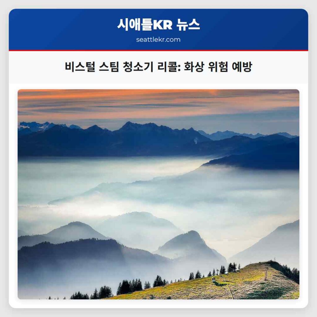 비스털 스팀 청소기 리콜: 화상 위험 예방