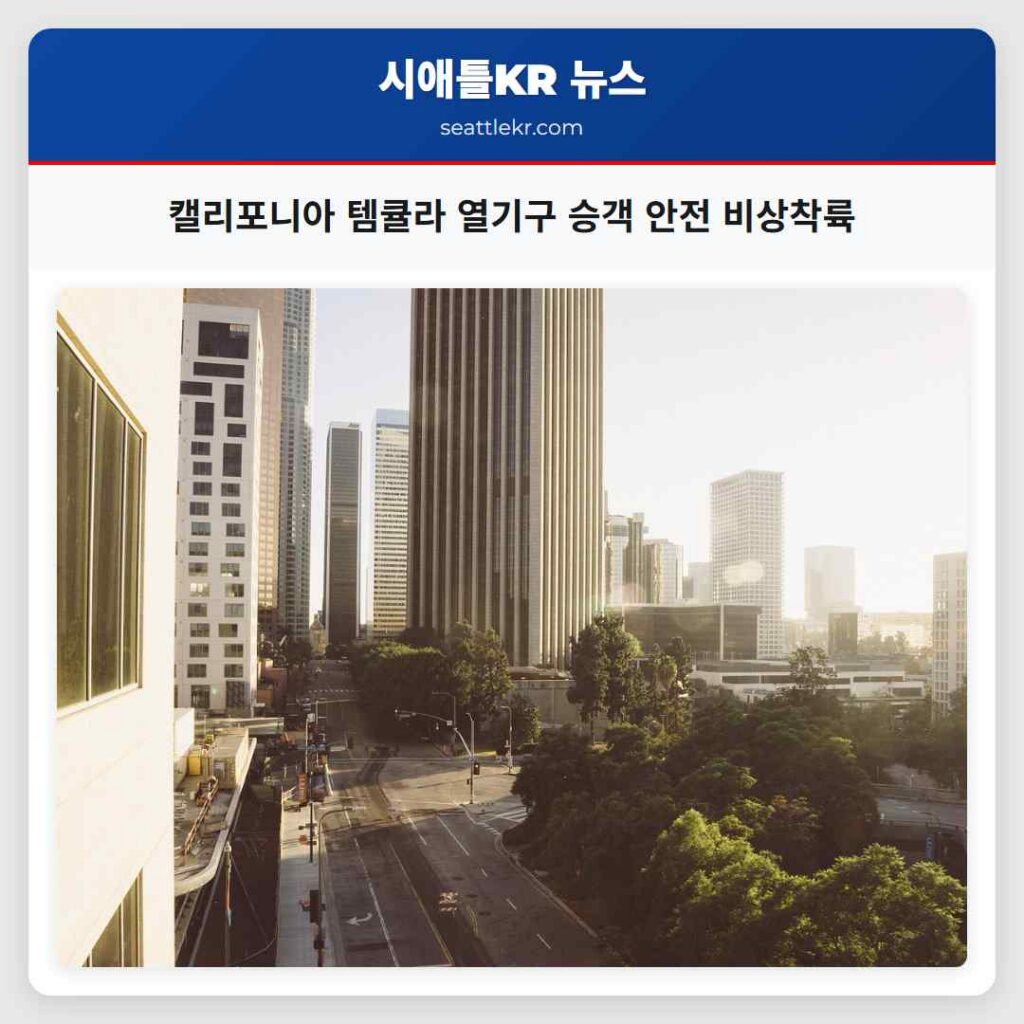 캘리포니아 템큘라 열기구 승객 안전 비상착륙