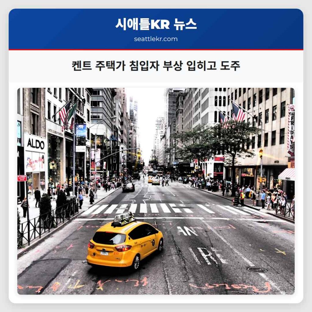 켄트 주택가 침입자 부상 입히고 도주