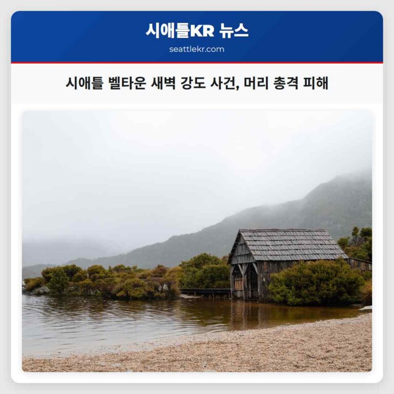 시애틀 벨타운 새벽 강도 사건 발생 머리 총격 피해 충격