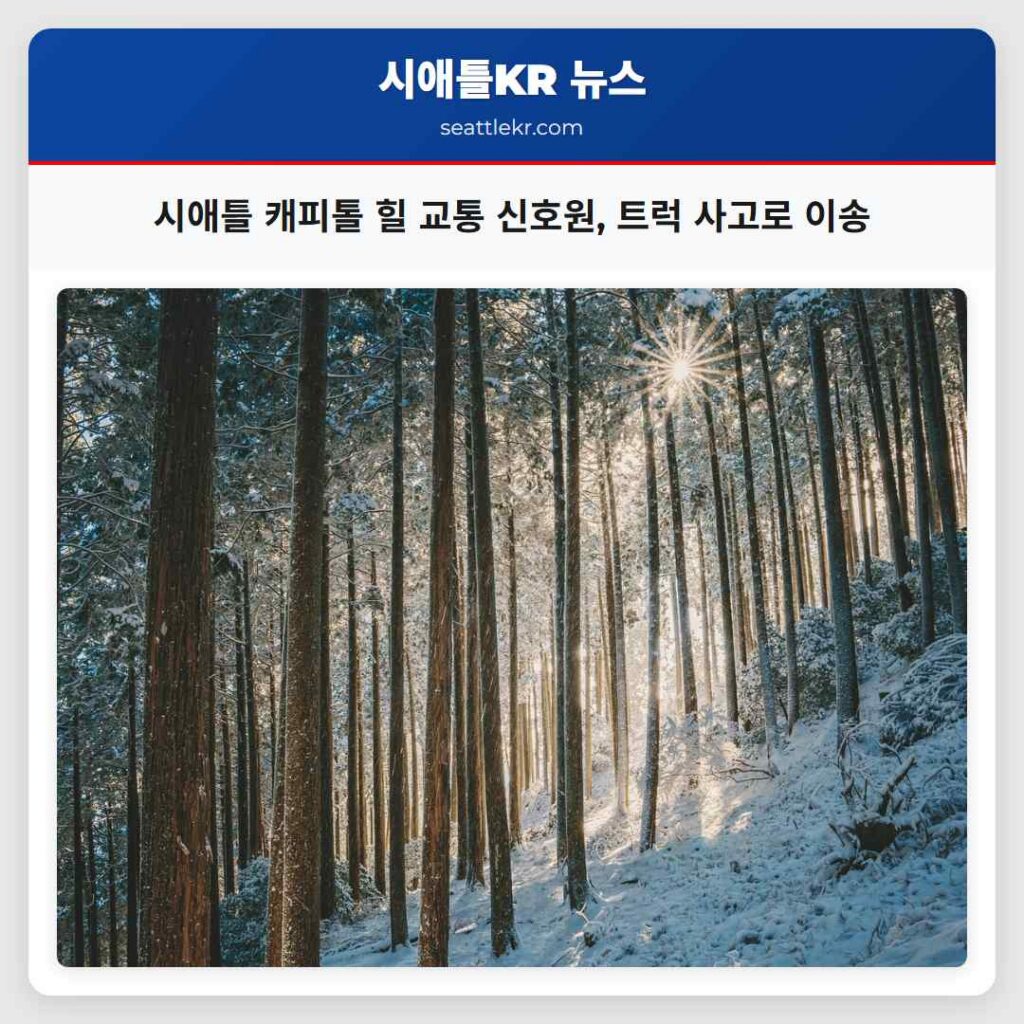 시애틀 캐피톨 힐 교통 신호원, 트럭 사고로 이송
