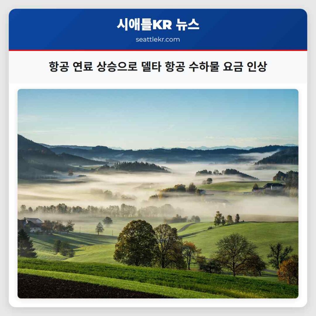 항공 연료 상승으로 델타 항공 수하물 요금 인상