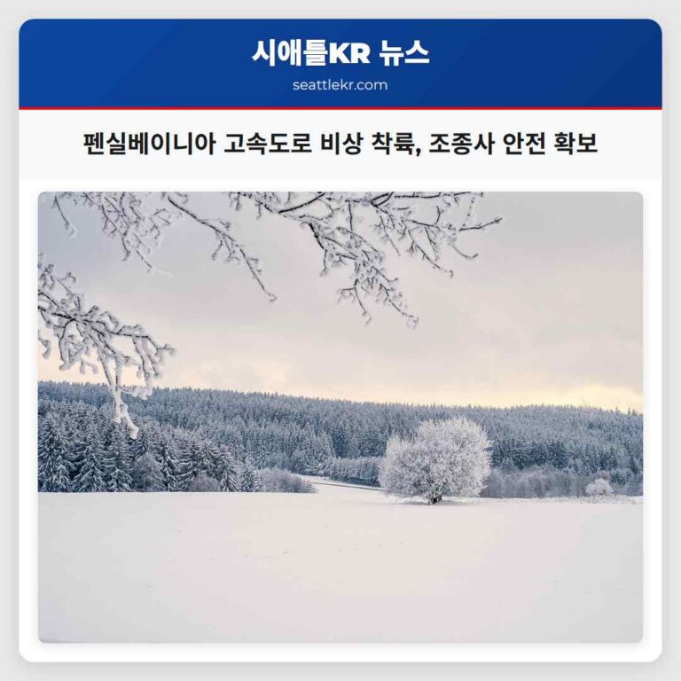 펜실베이니아 올렌타운 고속도로 비상 착륙 조종사의 기적 같은 조종으로 안전 확보