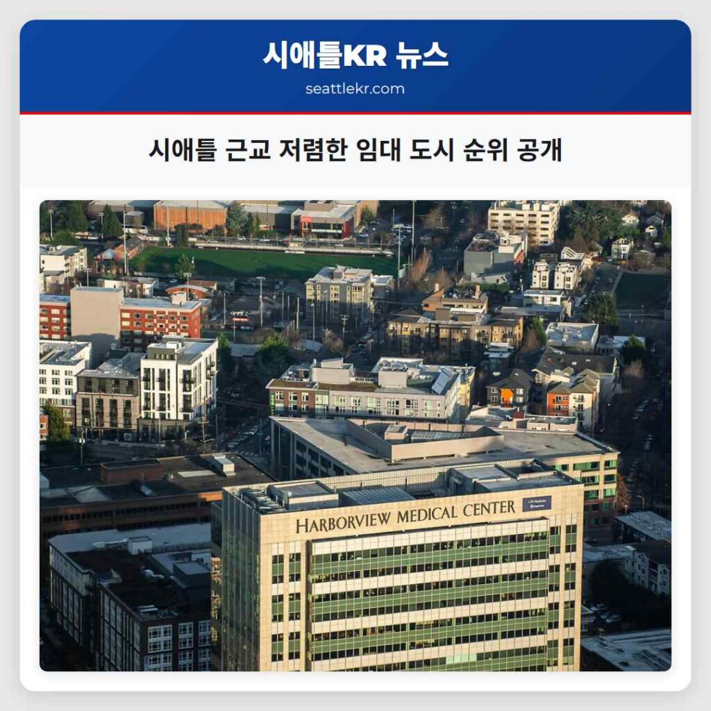 시애틀 근교 저렴한 임대 도시 순위 공개