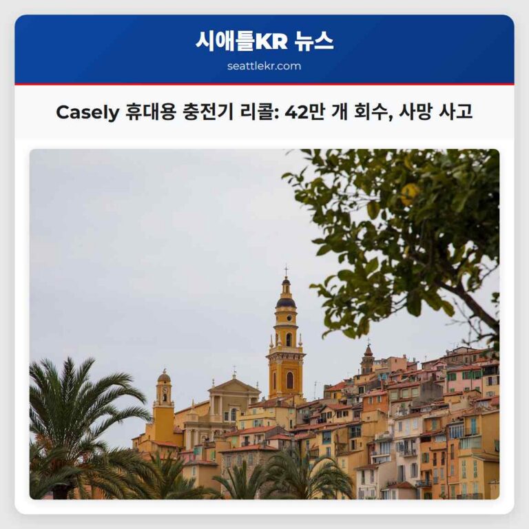 Casely 휴대용 충전기 리콜 42만 개 회수 사망 사고