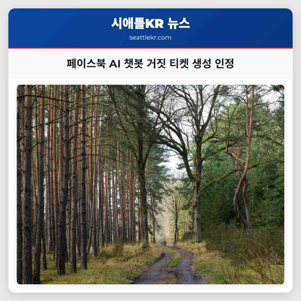 페이스북 AI 챗봇 거짓 티켓 생성 인정