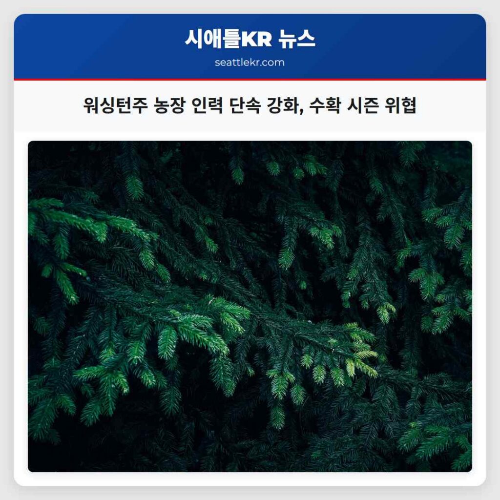 워싱턴주 농장 인력 단속 강화, 수확 시즌 위협