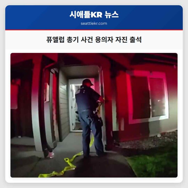 퓨앨럽 총기 사건 용의자 자진 출석